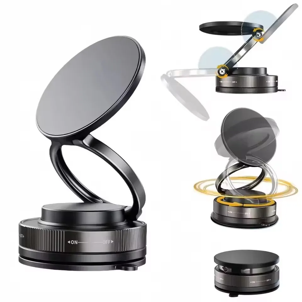 Phone Accessories Holder Car - Upgraded 360°Vacuum Magnetic Phone Holder, Magnetic