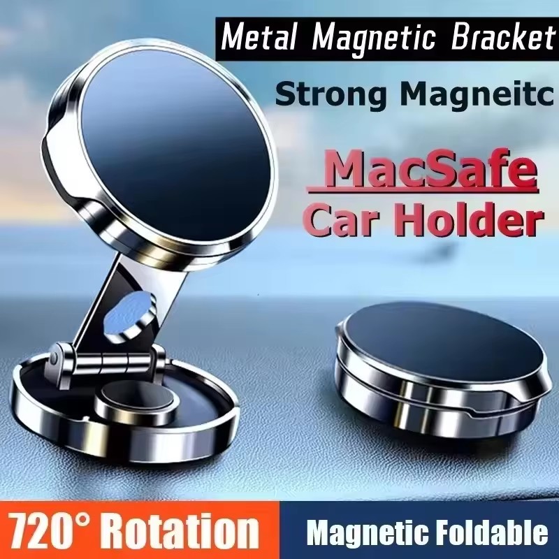 Phone Accessories Useful - Round Folding Magnetic Car Holder 360