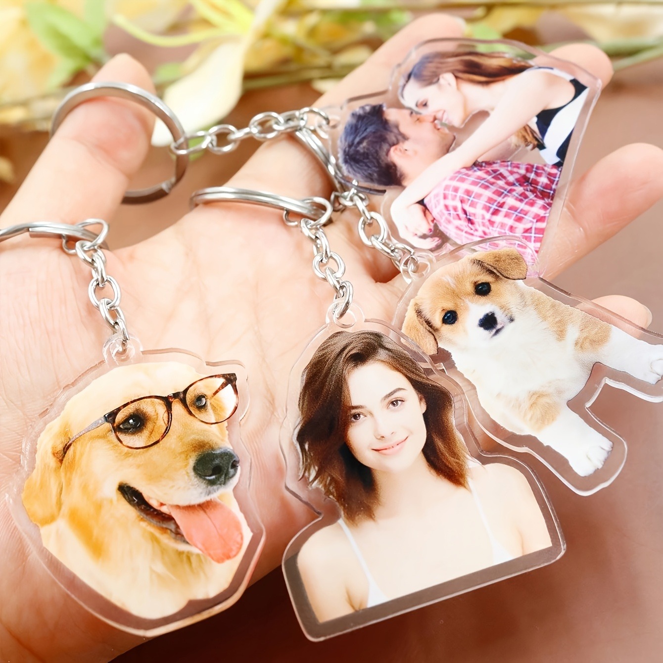 1 Custom Photo Acrylic Keychai - đánh giá và giá Phone Accessories Charms